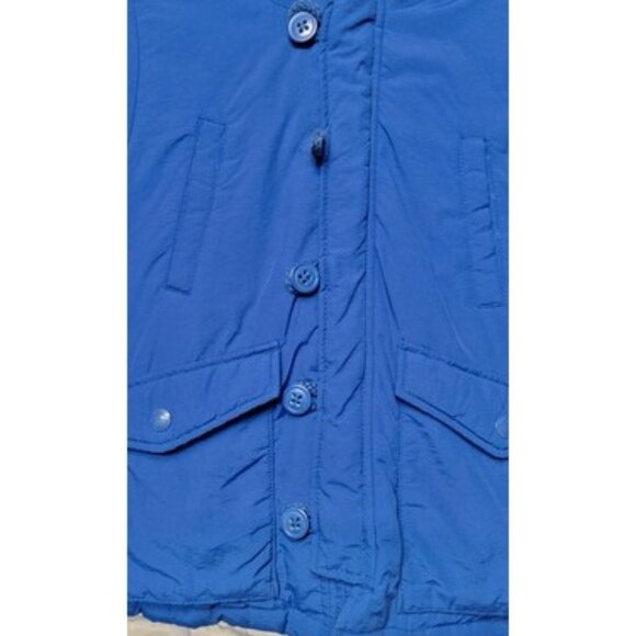 BABY GAP BOYS 3 YEARS BLUE GRAY HOODED ZIP BUTTON POCKETS WINTER SNOW COAT - Picture 3 of 16